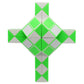 Mipartebo Magic Snake Cube Twist Puzzle - Large Green Fidget Toy, 72 Wedges, PS Plastic, Gift for Kids & Teens