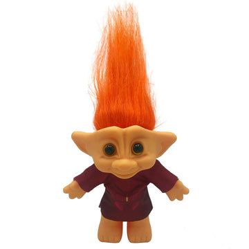 Lucky Troll Dolls,Vintage Troll Dolls,Christmas Dolls Chromatic Adorable For Collections, School Project, Arts And Crafts, Party Favors- 7.5' Tall(Include The Length Of Hair (Orange)