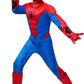 Marvel Spider-Man Official Youth Halloween Costume - Padded Jumpsuit With Gloves And Detachable Mask (M) Multi