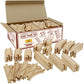 Wooden Train Track 52 Piece Set - 18 Feet Of Track Expansion And 5 Distinct Pieces - 100% Compatible With All Major Brands Inclu