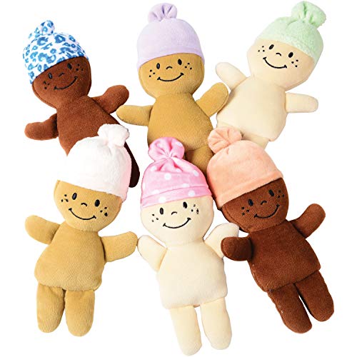 Basket Of Babies Creative Minds Plush Dolls, Soft Baby Dolls Set, 6 Piece Set For All Ages