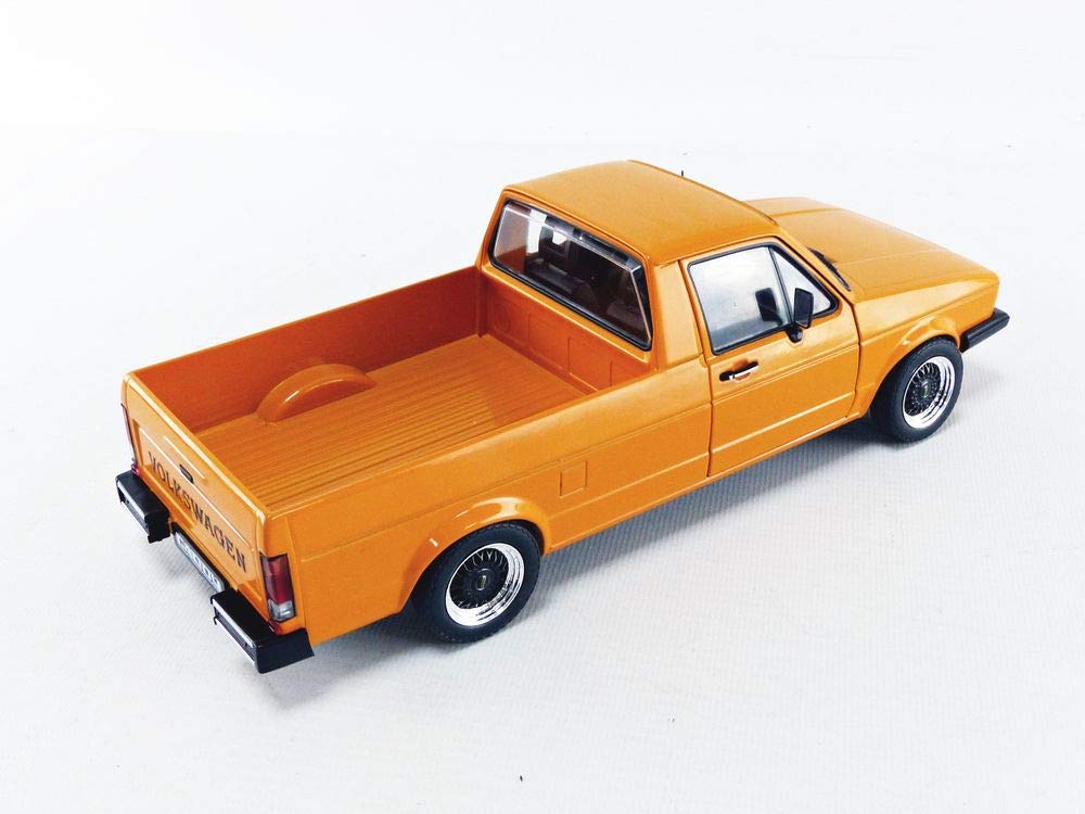 1982 Volkswagen Caddy MKI Pickup Truck Custom Orange 1/18 Diecast Model Car by Solido
