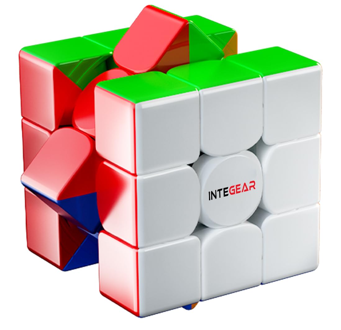 Integear Full Size 56Mm Magnetic Speed Cube Stickerless 3X3 Easy Turning And Smooth Play Durable Puzzle Cube Toy For Kids And Adults
