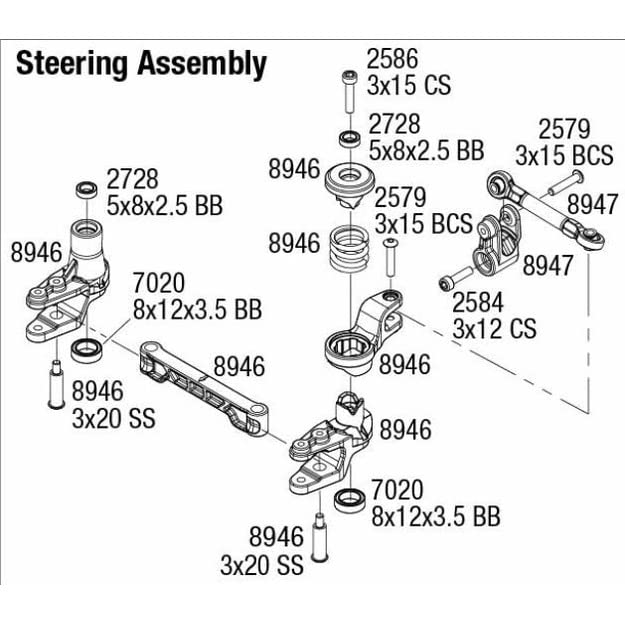 Hot Racing Aluminum Servo Saver Bellcrank Steering Maxx, Small, Black