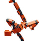 LUCKY13TOY 3D Printed Multi Joint Movable Mechanical Doll Model, Toy Design Style, Custom Desktop Ornament (Orange)