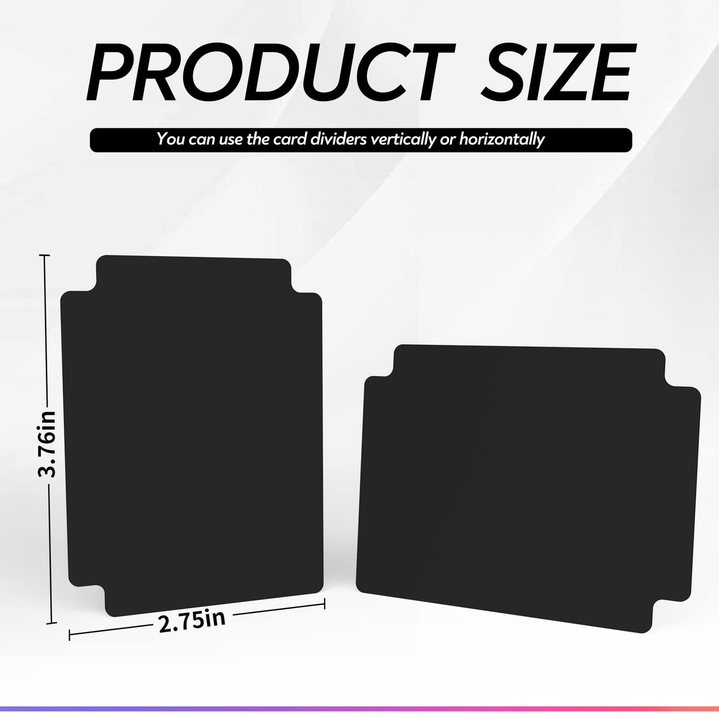 Zlca Trading Card Dividers - Plastic Card Separator With Tabs, 2.75 X 3.76 Inch (100, Black)