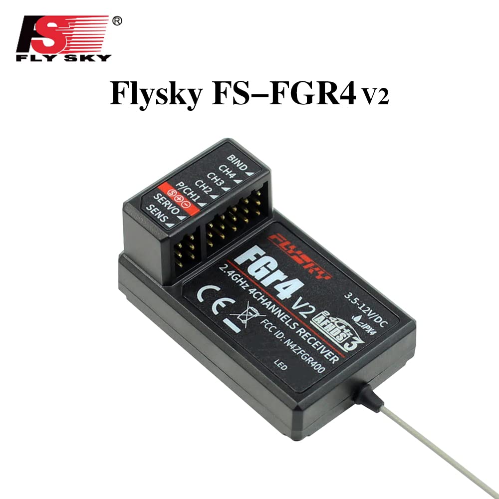 GoolRC Flysky FS-FGr4 V2 Receiver 2.4Ghz 4CH AFHDS3 Receiver for Flysky Noble FS-NB4 Transmitter