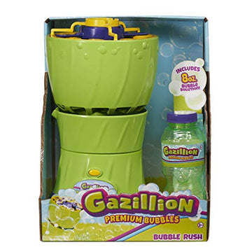 Gazillion Bubbles, Bubble Rush Portable Bubble Maker - Instant Bubble Creation - Outdoor Toy For Kids - 8 Oz. Bubble Solution Included - Ages 3+