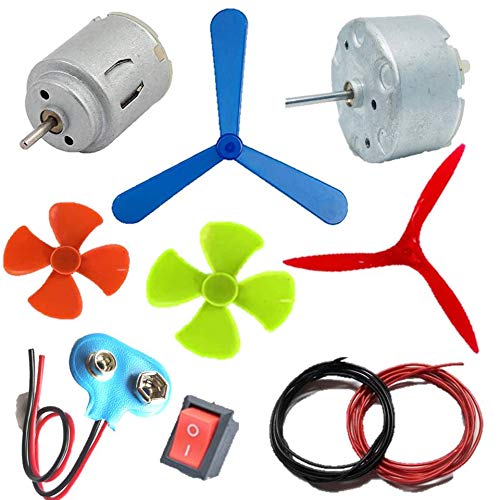 Vitszee Science Experiment Kit For School College Art And Craft Fan Toy For Kids | Motor Fan Toy Set Fro Children Multi Color (V