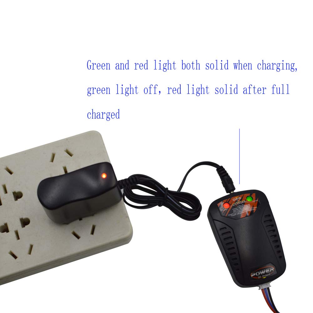 Blomiky 7.4V 800mA 2S Lipo Li-ion Battery Balance Charger Box with XH-3P Port for X8C RC Drone 18859E 9125 Q903 and SCX24 RC Tru