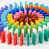 Aexoniz Toys Wooden Building Blocks 120Pcs Multicolor Bulk Wooden Dominos Educational Stacking Counting Multiplication Building 