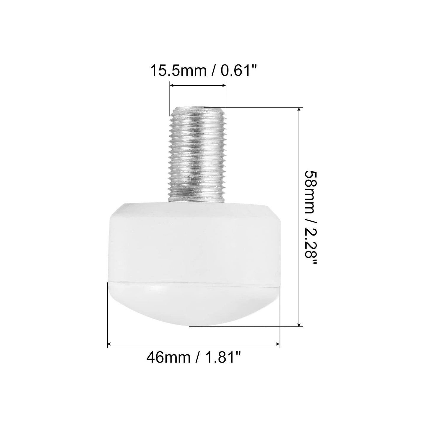 Patikil Roller Skate Toe Stops With 0.6'' Bolts, 1 Pair 82A Rubber Brake Stoppers Block Round For Roller Skate Accessories Repla