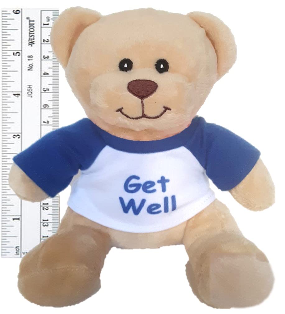 Hug-A-Booboo Get Well Small Plush Teddy Bear - Super Cute 6 Inch Plush Teddy Bear With Get Well Message T-Shirt - Great For Gift, Gift Basket, Party Favors
