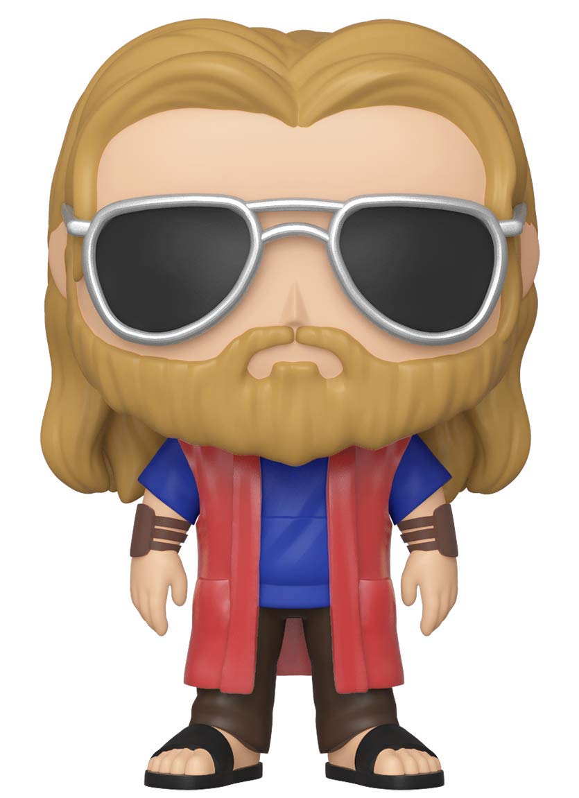 Funko Pop! Marvel Avengers Endgame Casual Thor Figure - Standard Size, Multicolor, Vinyl, Model 39742
