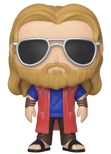 Funko Pop! Marvel Avengers Endgame Casual Thor Figure - Standard Size, Multicolor, Vinyl, Model 39742