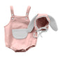 AGQT Baby Girls Bunny Costume One Piece Romper 1st Easter Halloween Costume Overalls with Rabbit Ear Hat Pink Size 18-24 Months(