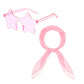 1950S Girls Poodle Skirt Dress Up Kit, Bobby Sock,Chiffon Scarf, 50S Costume Outfit For Kids Toddler (Pink, 7-10 Yrs)