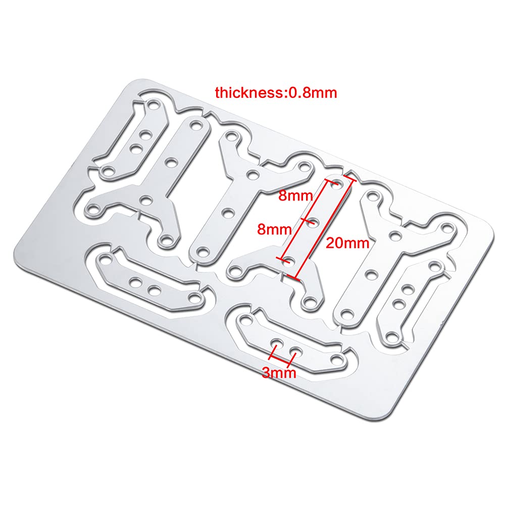 WEFEINO 4PCS Metal Side Door Hinge Cargo Box Hinge for 1/14 Tamiya RC Tractor Trailer Truck Car
