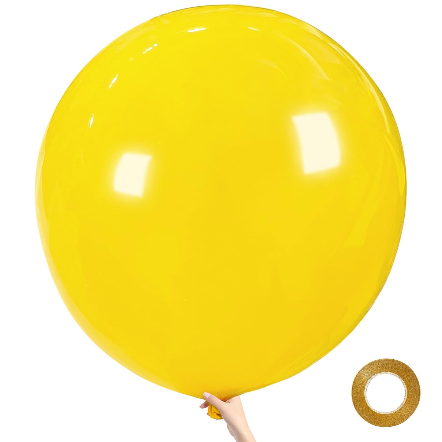 Yellow Big 36 Inch Balloons, 9Pcs Yellow Giant Big Latex Balloons, Large Balloons For Birthday Wedding Party Decorations.(Yellow