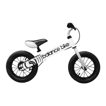 Balance Bike, 12'' Metal Toddler Training Bicycle, White