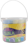 Darice Jumbo Sidewalk Chalk, Colors may vary (20pc) - Bring Artwork to Life Outside - Sized for Small Hands - Reusable Storage B