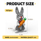 KADELE Easter Bunny Building Set - 927 Pieces STEM 3D Educational Toy for Ages 8+ - Medium Size Plastic Blocks