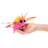 Folkmanis Mini Rosy Maple Moth Finger Puppet - One Size, Pink/Yellow/Cream, Model 8007, Acrylic Material