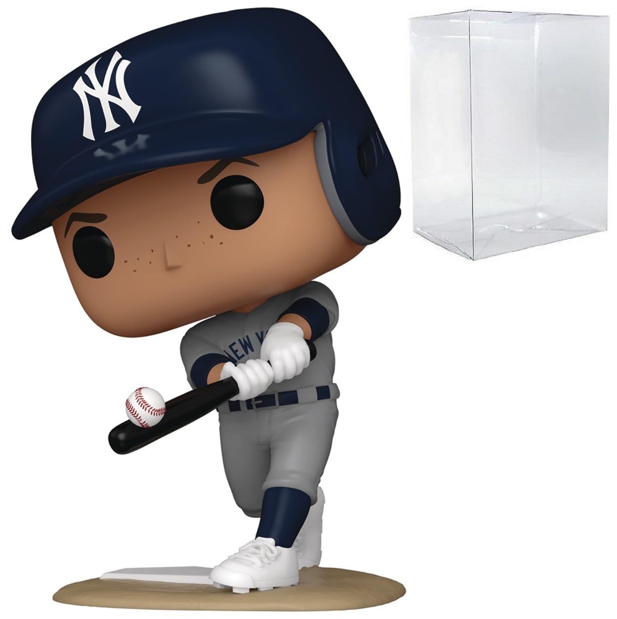 Pop Mlb: Yankees - Aaron Judge (Away Jersey) Funko Vinyl Figure (Bundled With Compatible Box Protector Case), Multicolor, 3.75 I
