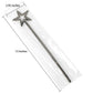 Qeuly Star Wand Black Fairy Wand 13 Inches Angel Wand Star Magic Princess Wands Plating Silver Star Stick (Black)