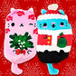 Cats Vs Pickles - Limited Edition Holiday 12Pk - 4'' Cute Cuddly Collectible Bean Plush Toy - Great For White Elephant, Gift Exc