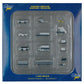 Gemini Jets Ground Airport Service Support Vehicles Accessories, 1:400 Scale, 14-Piece