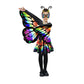 Jackcell Butterfly Wings Costumes for Girls - Double Sided Butterfly Cape Halloween Costume with Fairy Skirt for kids, Fairy Win
