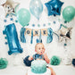 Baby 1St Birthday Boy Decorations With Crown - Baby Boy First Birthday Decorations High Chair Banner - Cake Smash Party Supplies