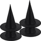 SATINIOR 4 Packs Halloween Witch Hats Witch Costume Accessory for Halloween Party, Black