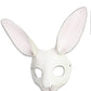 HMILY Handmade bear rabbit mask role playing steampunk Halloween costume props (Rabbit- white)