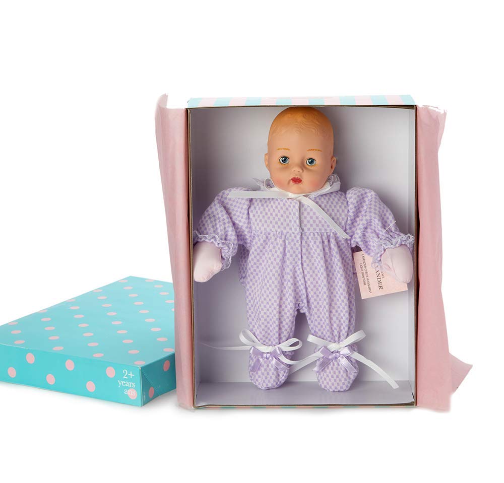 Madame Alexander 12" Huggums Doll, Light Skin Tone, Lavender Check, Model 20414, Plastic