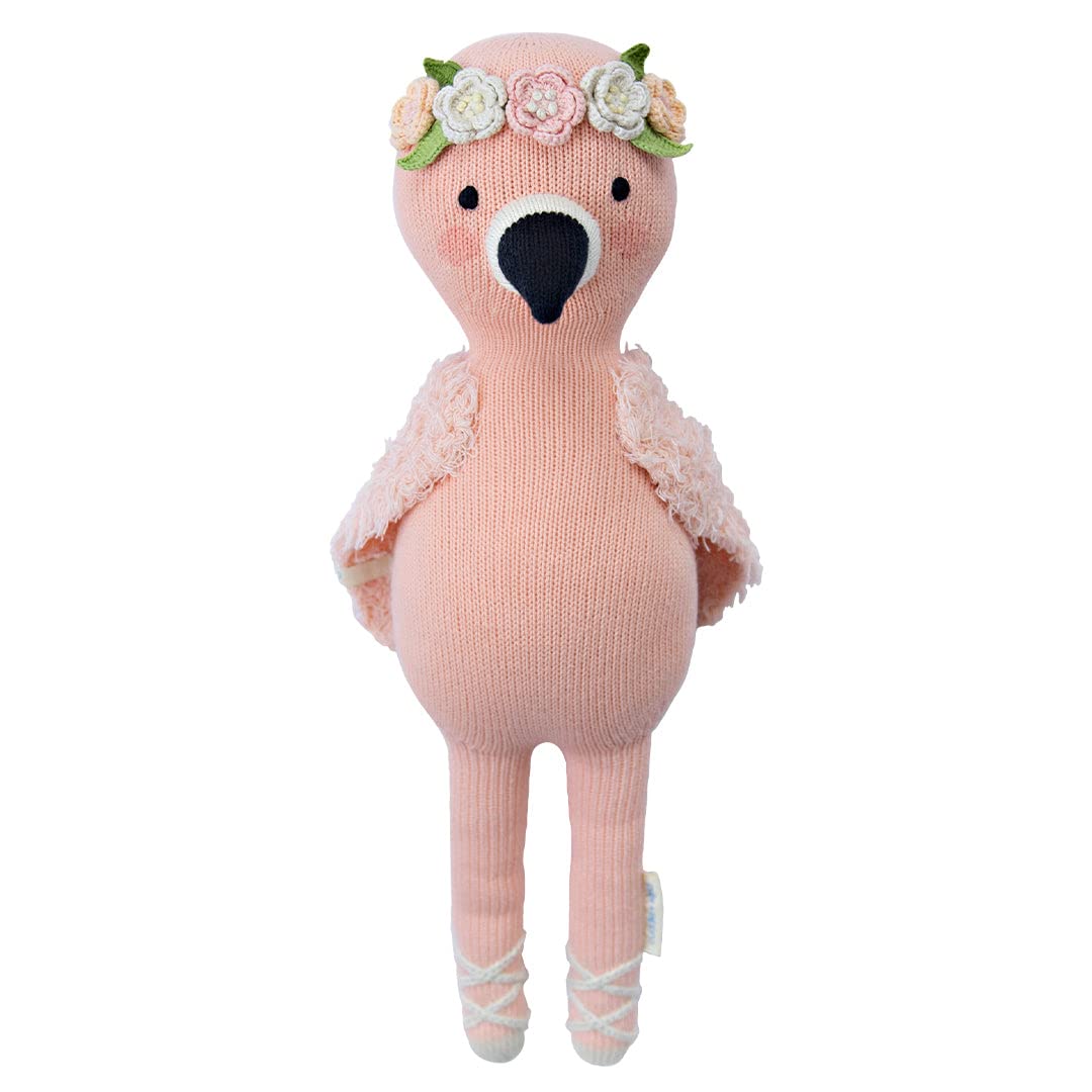 Cuddle + Kind Penelope The Flamingo Regular 20'' Hand-Knit Doll - 1 Doll = 10 Meals, Fair Trade, Heirloom Quality, Handcrafted I