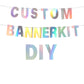 Diy Banner Kit With Letters Banner Letters Holographic Customizable Birthday Banners Graduation Banner Custom Party Hanging Banner For Graduation Wedding Party Baby Shower Decoration (Holographic)