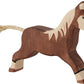 Holztiger Horse Running Toy Figure, Dark Brown