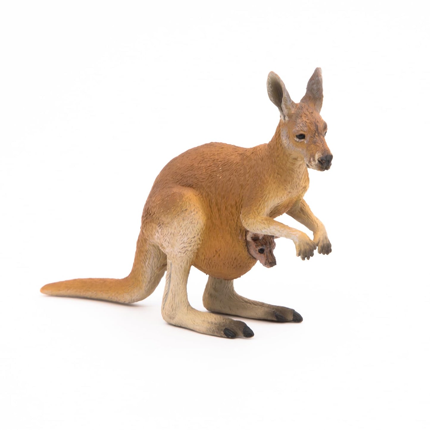 Papo -Hand-Painted - Figurine -Wild Animal Kingdom - Kangaroo With Joey -50188 -Collectible - For Children - Suitable For Boys And Girls- From 3 Years Old