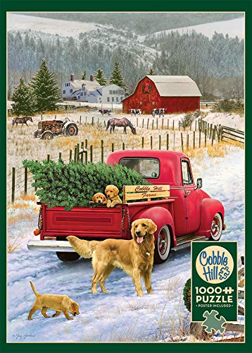 Cobble Hill Christmas On The Farm Jigsaw Puzzle (1000 Piece)