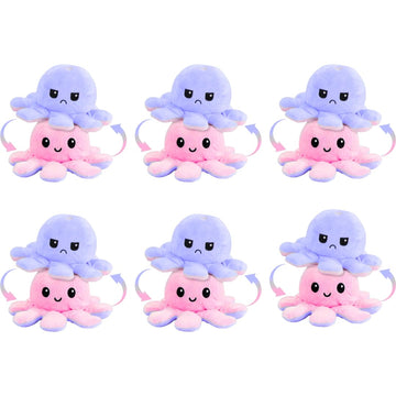 Storio Birthday Party Return Pack Of 6 Reversible Octopus Plush Toys | Kanjak Gift For Girls Pack Of 6 | Kanya Pujan Gifts Set O
