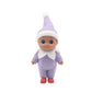 WULEEUPER Dark Skin Baby Elf Doll | Christmas Miniature Elf Decoration | Newborn Gift | Baby Grow Elf Dolls with Feet and Shoes (Purple)
