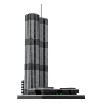 KKXX Building Blocks Toy Set - 1/2000 World Trade Center (1973-2001) Micro Model, Gift for Aircraft Fanatics of Building Block f