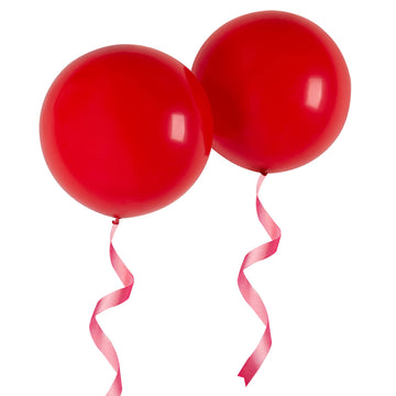 Oupking 36 Inch Red Balloons Big Round Latex Balloon Giant Thick Red Balloons For Party Decorations Pack Of 10