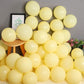 Party Port 12 inch HD Metallic Finish Balloons for Birthday/Anniversary Party Decoration (Pack of 25) (Pastel Yellow)