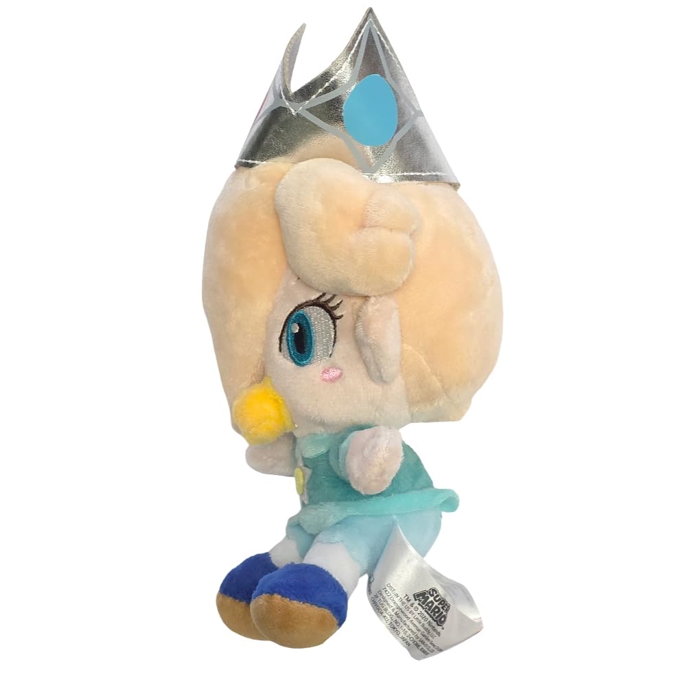 Little Buddy Super Mario All Star Collection Baby Rosalina Plush, 6", Blue, Model 1729, Soft Plush Material