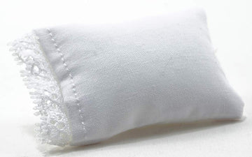 Dollhouse Miniature White Pillow