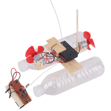 Wooden Electric Wind Powered Boat Model Kit, Science Experiment Kit For Youth Age, Wireless Remote Control Wind Boat Stem Projec