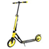 Hudora Scooter For Adults - Folding Adult Scooters Adjustable Height, Scooters For Teens 12 Years And Up, Kick Scooter For Outdoor Use, Lightweight Durable All-Aluminum Frame (Yellow)